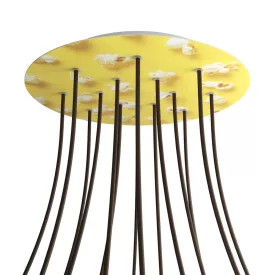    Round XXL Rose-One 14-hole and 4-side hole ceiling rose set, 400 mm - PROMO