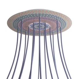    Round XXL Rose-One 14-hole and 4-side hole ceiling rose set, 400 mm - PROMO