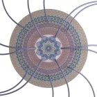  Round XXL Rose-One 14-hole and 4-side hole ceiling rose set, 400 mm - PROMO