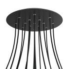 Round XXL Rose-One 15-hole and 4-side hole ceiling rosette set, 400 mm