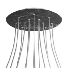 Round XXL Rose-One 15-hole and 4-side hole ceiling rosette set, 400 mm