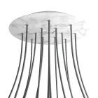 Round XXL Rose-One 15-hole and 4-side hole ceiling rosette set, 400 mm