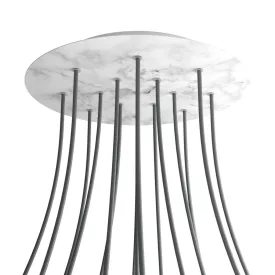   Round XXL Rose-One 15-hole and 4-side hole ceiling rosette set, 400 mm