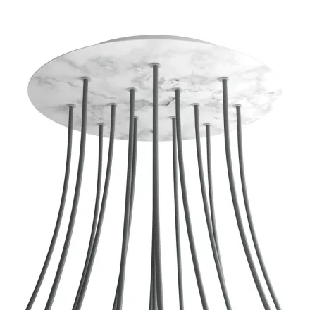 Round XXL Rose-One 15-hole and 4-side hole ceiling rosette set, 400 mm