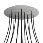 Round XXL Rose-One 15-hole and 4-side hole ceiling rosette set, 400 mm