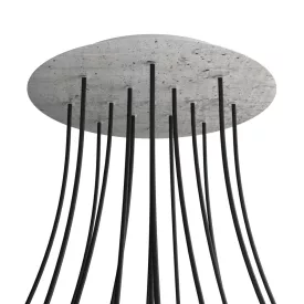   Round XXL Rose-One 15-hole and 4-side hole ceiling rosette set, 400 mm