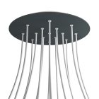 Round XXL Rose-One 15-hole and 4-side hole ceiling rosette set, 400 mm