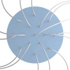 Round XXL Rose-One 15-hole and 4-side hole ceiling rosette set, 400 mm