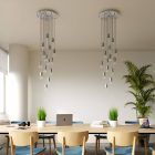 Round XXL Rose-One 15-hole and 4-side hole ceiling rosette set, 400 mm