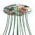  Round XXL Rose-One 15-hole and 4-side hole ceiling rose set, 400 mm - PROMO