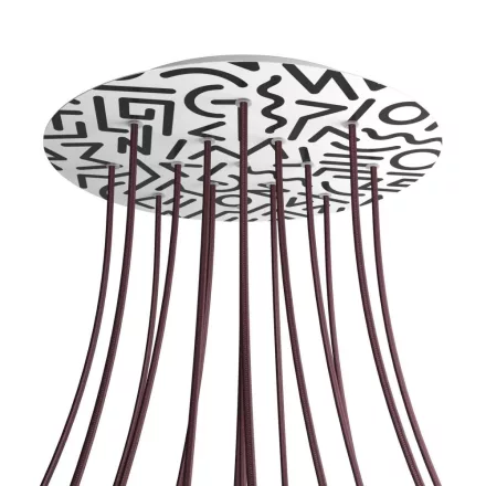  Round XXL Rose-One 15-hole and 4-side hole ceiling rose set, 400 mm - PROMO