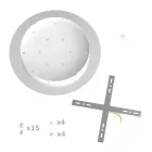  Round XXL Rose-One 15-hole and 4-side hole ceiling rose set, 400 mm - PROMO