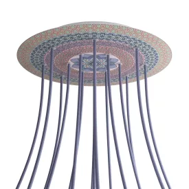    Round XXL Rose-One 15-hole and 4-side hole ceiling rose set, 400 mm - PROMO