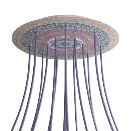  Round XXL Rose-One 15-hole and 4-side hole ceiling rose set, 400 mm - PROMO