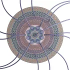  Round XXL Rose-One 15-hole and 4-side hole ceiling rose set, 400 mm - PROMO