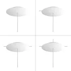 Round XXL Rose-One ceiling rose set with 1 hole and 4 side holes, 400 mm