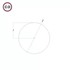 Round XXL Rose-One ceiling rose set with 1 hole and 4 side holes, 400 mm