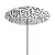  Round XXL Rose-One ceiling rose set with 1 hole and 4 side holes, 400 mm - PROMO
