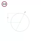  Round XXL Rose-One ceiling rose set with 1 hole and 4 side holes, 400 mm - PROMO