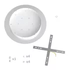  Round XXL Rose-One ceiling rose set with 1 hole and 4 side holes, 400 mm - PROMO