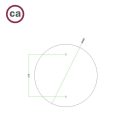 Round XXL Rose-One 2-hole and 4-side hole ceiling rosette set, 400 mm