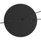 Round XXL Rose-One 3-row and 4-sided perforated ceiling rosette set, 400 mm