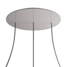 Round XXL Rose-One 3-row and 4-sided perforated ceiling rosette set, 400 mm