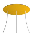 Round XXL Rose-One 3-row and 4-sided perforated ceiling rosette set, 400 mm