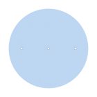 Round XXL Rose-One 3-row and 4-sided perforated ceiling rosette set, 400 mm