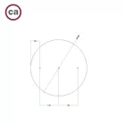  Round XXL Rose-One 3-row perforated and 4-sided perforated ceiling rose set, 400 mm - PROMO
