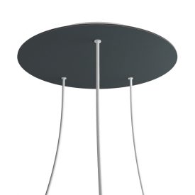   Round XXL Rose-One 3-hole and 4-side hole ceiling rosette set, 400 mm