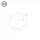  Round XXL Rose-One 3-hole and 4-side hole ceiling rose set, 400 mm - PROMO