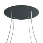 Round XXL Rose-One 4-hole and 4-side hole ceiling rosette set, 400 mm