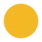 Round XXL Rose-One 4-hole and 4-side hole ceiling rosette set, 400 mm