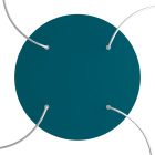 Round XXL Rose-One 4-hole and 4-side hole ceiling rosette set, 400 mm