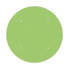 Round XXL Rose-One 4-hole and 4-side hole ceiling rosette set, 400 mm