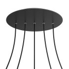 Round XXL Rose-One 5-row ceiling rose set with 4 side holes, 400 mm