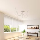 Round XXL Rose-One 5-row ceiling rose set with 4 side holes, 400 mm