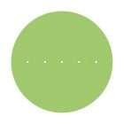 Round XXL Rose-One 5-row ceiling rose set with 4 side holes, 400 mm