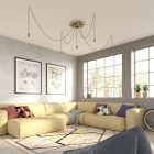  Round XXL Rose-One 5-row perforated and 4-sided perforated ceiling rose set, 400 mm - PROMO