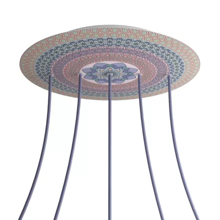  Round XXL Rose-One 5-row perforated and 4-sided perforated ceiling rose set, 400 mm - PROMO