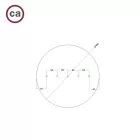  Round XXL Rose-One 5-row perforated and 4-sided perforated ceiling rose set, 400 mm - PROMO