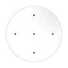 Round XXL Rose-One 5-hole and 4-side hole ceiling rosette set, 400 mm