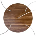 Round XXL Rose-One 5-hole and 4-side hole ceiling rosette set, 400 mm