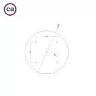Round XXL Rose-One 5-hole and 4-side hole ceiling rosette set, 400 mm