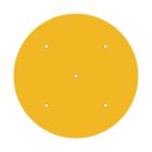 Round XXL Rose-One 5-hole and 4-side hole ceiling rosette set, 400 mm