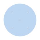 Round XXL Rose-One 5-hole and 4-side hole ceiling rosette set, 400 mm