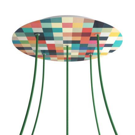 Round XXL Rose-One 5-hole and 4-side hole ceiling rose set, 400 mm - PROMO