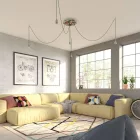 Round XXL Rose-One 5-hole and 4-side hole ceiling rose set, 400 mm - PROMO