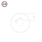 Round XXL Rose-One 6-hole and 4-side hole ceiling rosette set, 400 mm